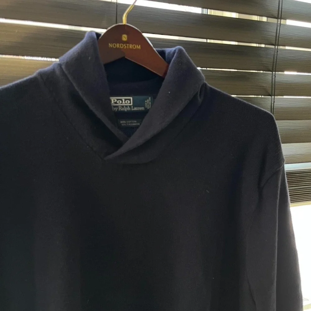 Polo by Ralph Lauren Mens XXL Cashmere Blend Navy Sweater‎